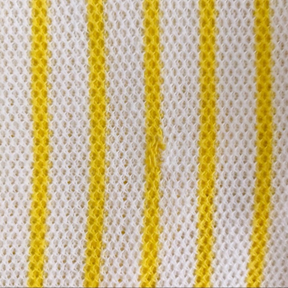 Vintage White & Yellow Vertical Striped T-shirt - Picture 8 of 8